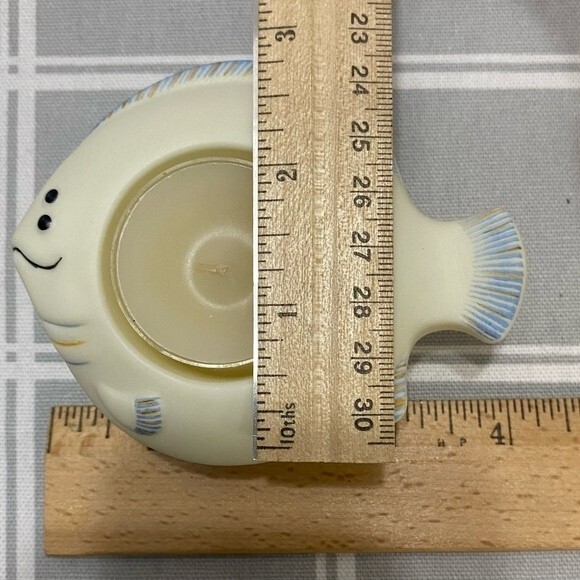 PartyLite Aqua Pals Fish Floating Bisque Porcelain Tealight Candle Holders P7144 - Picture 10 of 11